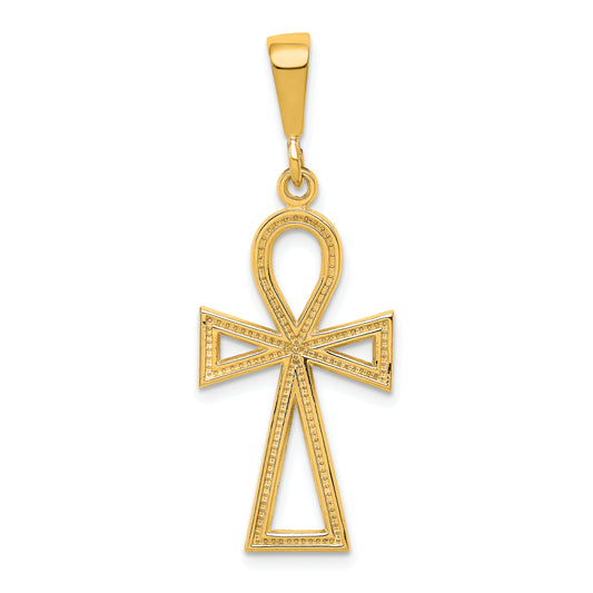 10k Yellow Gold Ankh Cross Charm