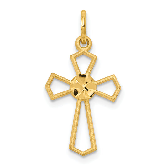 10k Yellow Gold Cross Charm