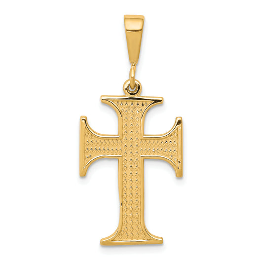 10k Yellow Gold Cross Charm