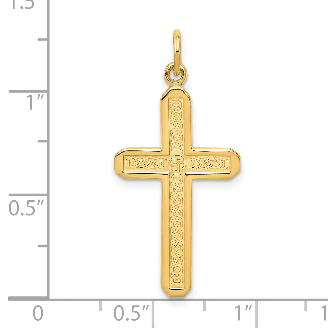 10k Yellow Gold Cross Charm