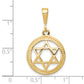 10k Yellow Gold Star Of David Charm