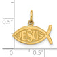 10k Yellow Gold Jesus Fish Charm