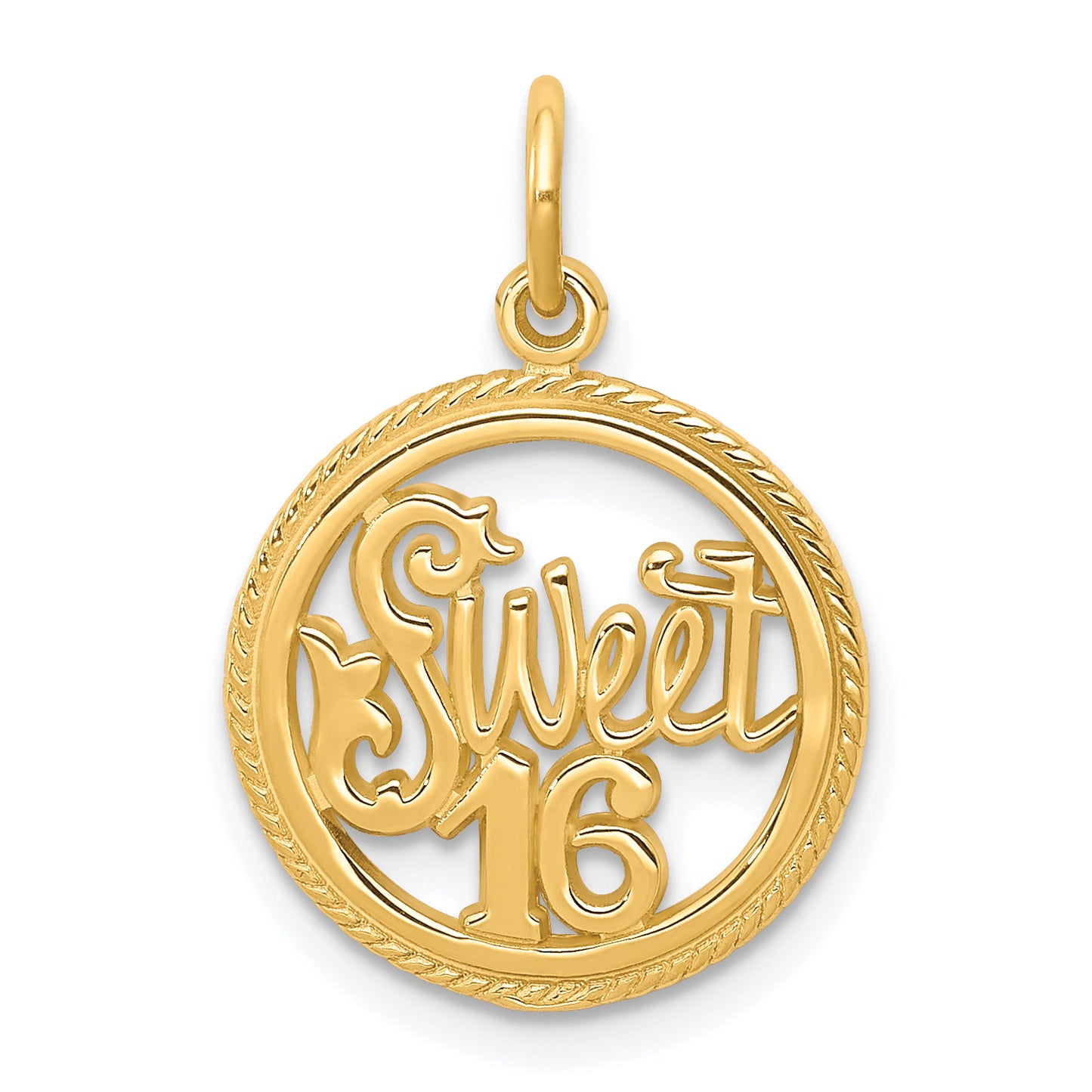 10k Yellow Gold SWEET 16 Charm