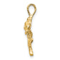 10k Yellow Gold Rose Charm