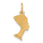 10k Yellow Gold Solid Bust of Nefertiti Charm