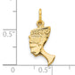 10k Yellow Gold Solid Bust of Nefertiti Charm