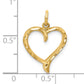 10k Yellow Gold Heart Charm