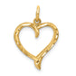 10k Yellow Gold Heart Charm