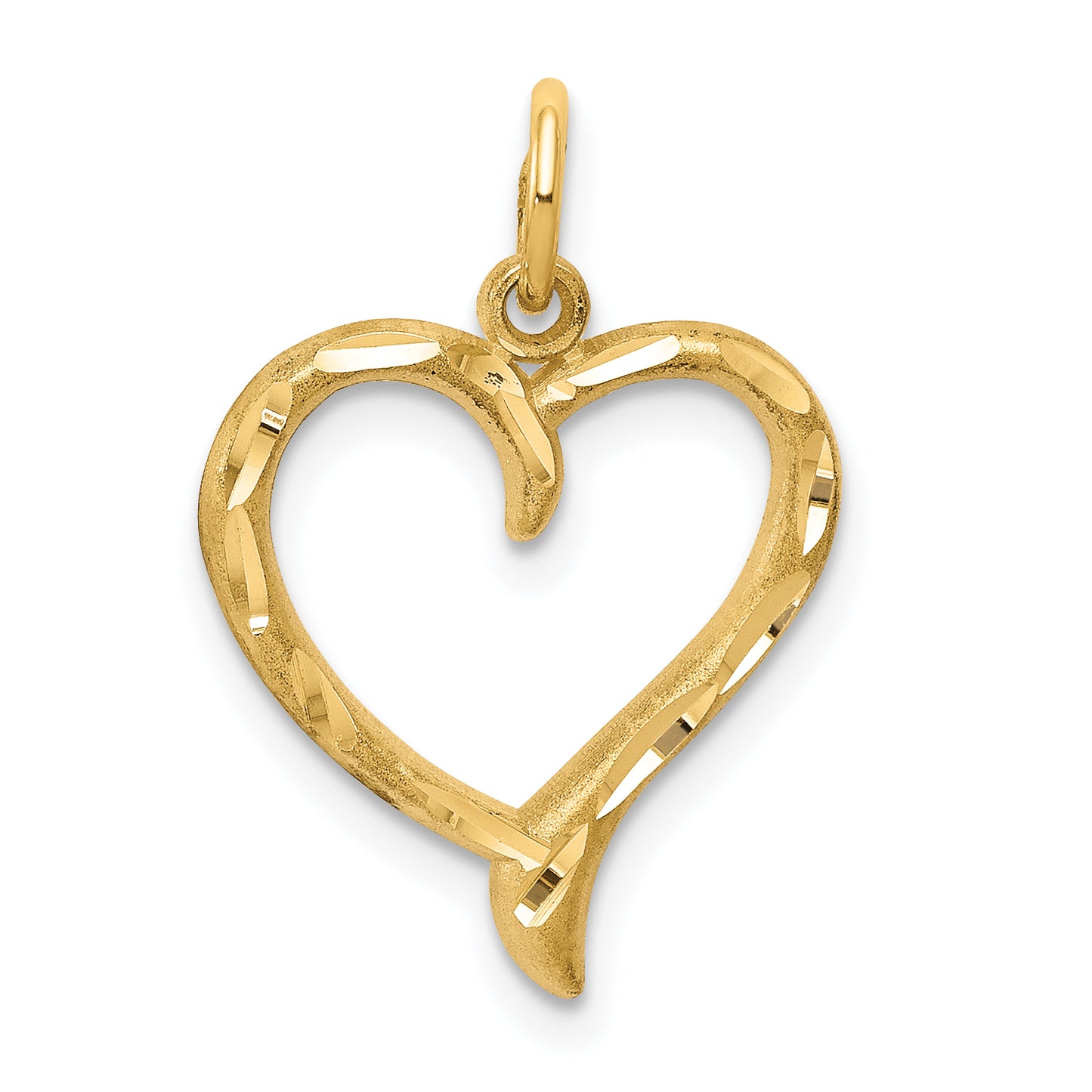 10k Yellow Gold Heart Charm