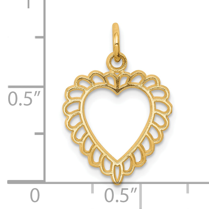 10k Yellow Gold Heart Charm