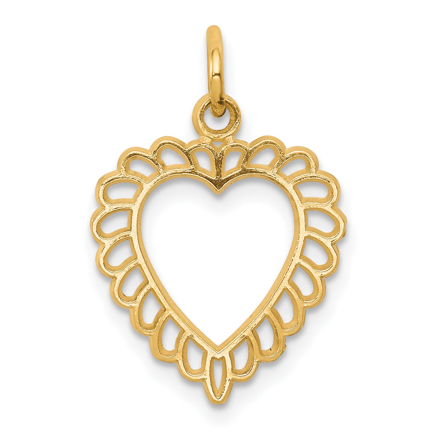 10k Yellow Gold Heart Charm