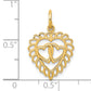 10k Yellow Gold Heart Charm