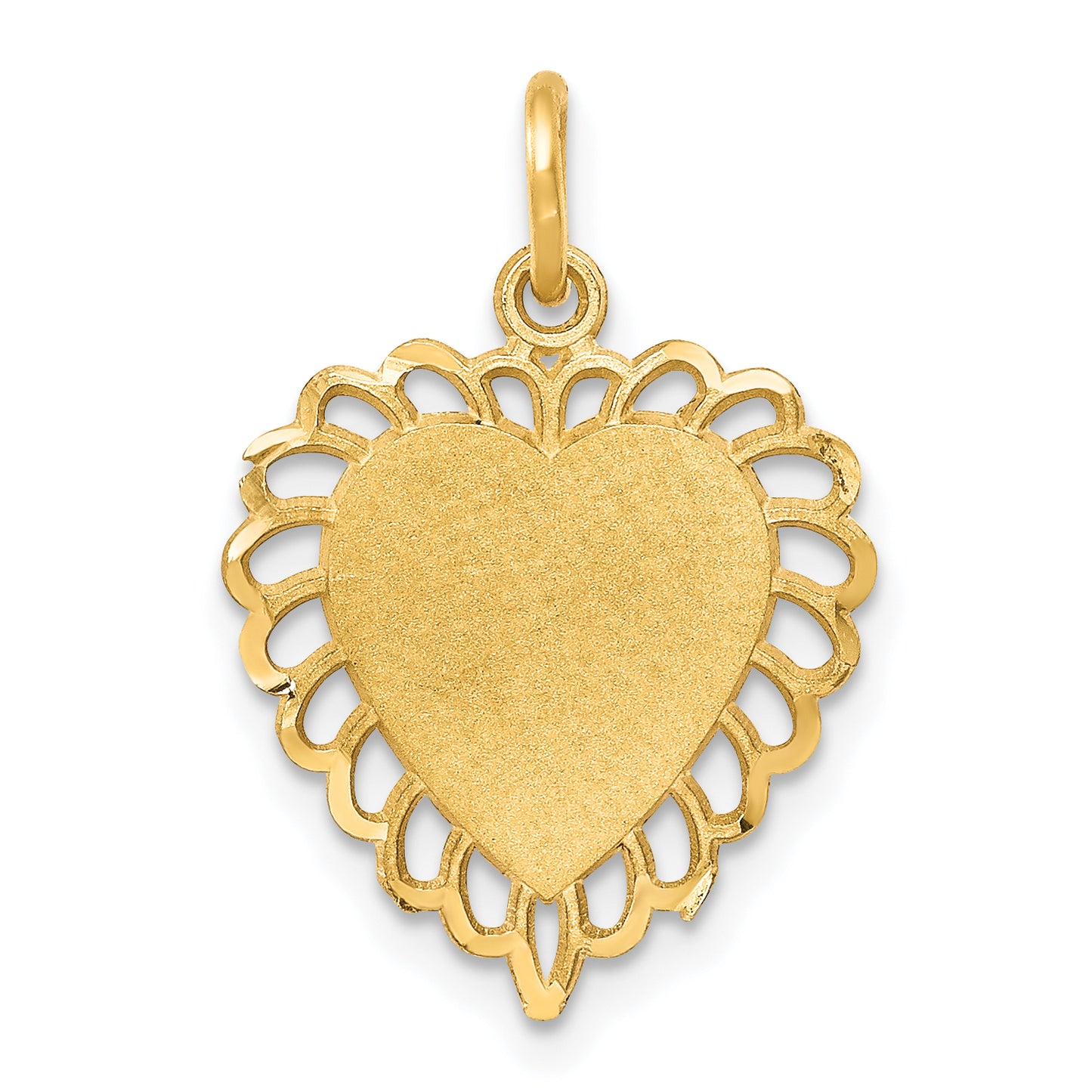 10k Yellow Gold Heart Charm