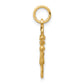 10k Yellow Gold Solid Key Charm