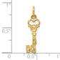 10k Yellow Gold Solid Key Charm