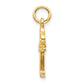 10k Yellow Gold Solid Key Charm