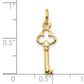 10k Yellow Gold Solid Key Charm