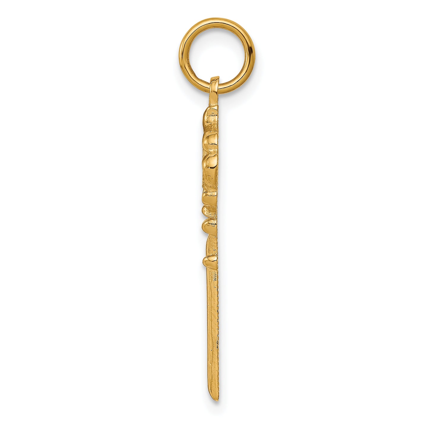 10k Yellow Gold Solid Key Charm