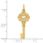 10k Yellow Gold Solid Key Charm