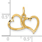 10k Yellow Gold Heart Charm