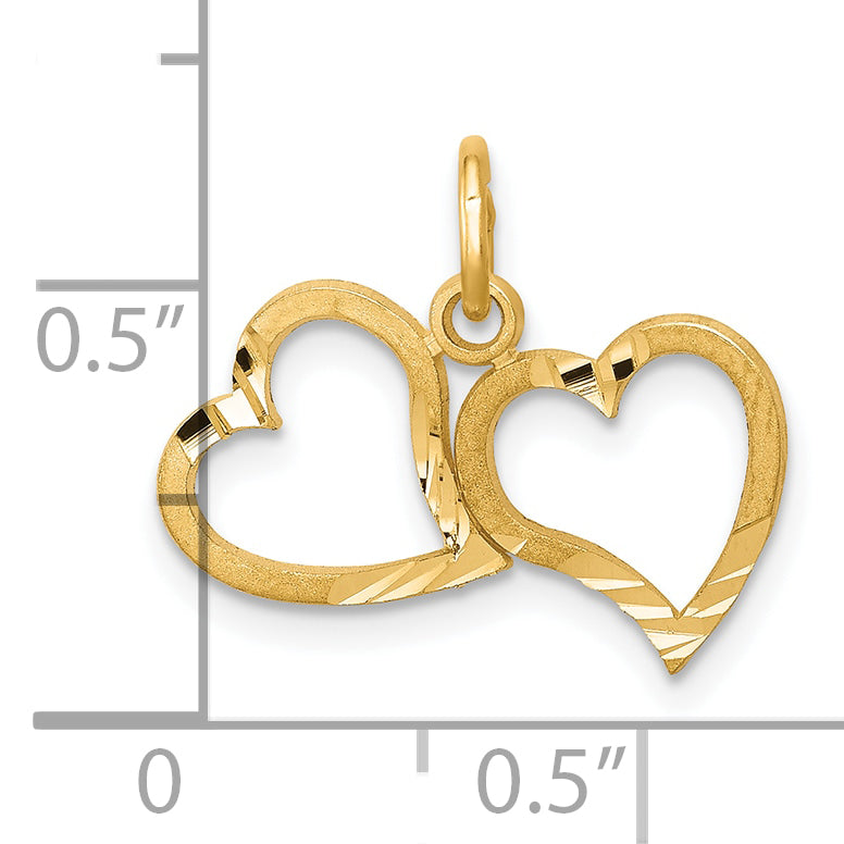 10k Yellow Gold Heart Charm