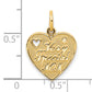 10k Yellow Gold VERY SPECIAL MOM Heart Charm