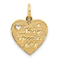 10k Yellow Gold VERY SPECIAL MOM Heart Charm