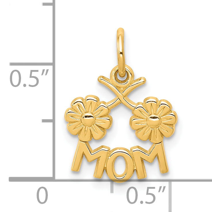 10k Yellow Gold MOM Charm