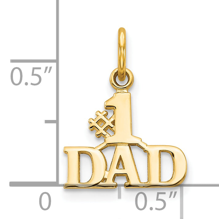 10k Yellow Gold #1 DAD Charm