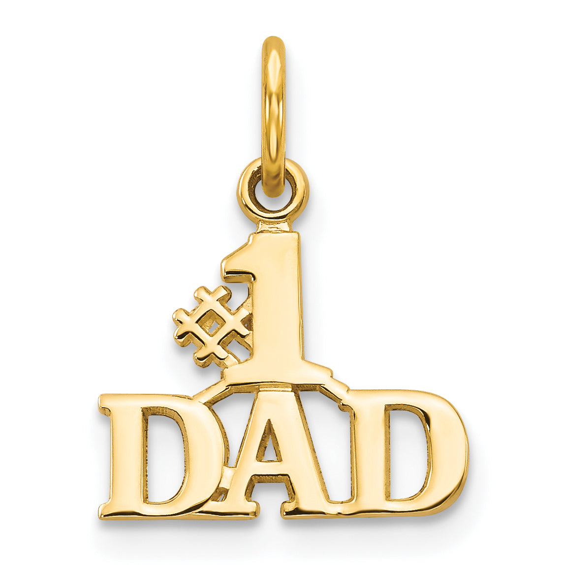 10k Yellow Gold #1 DAD Charm