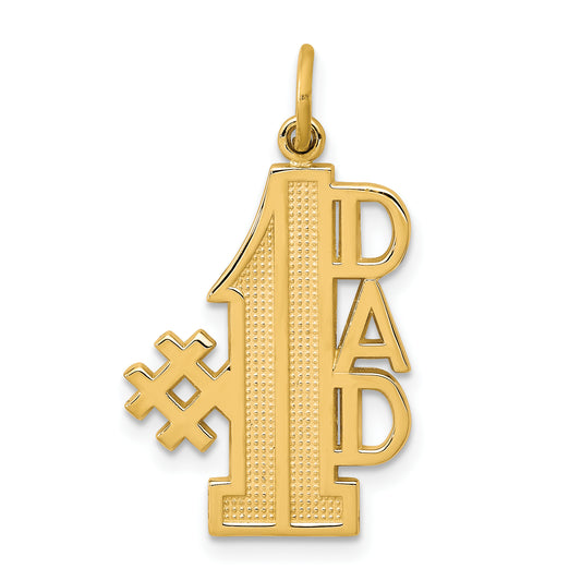 10k Yellow Gold #1 DAD Charm