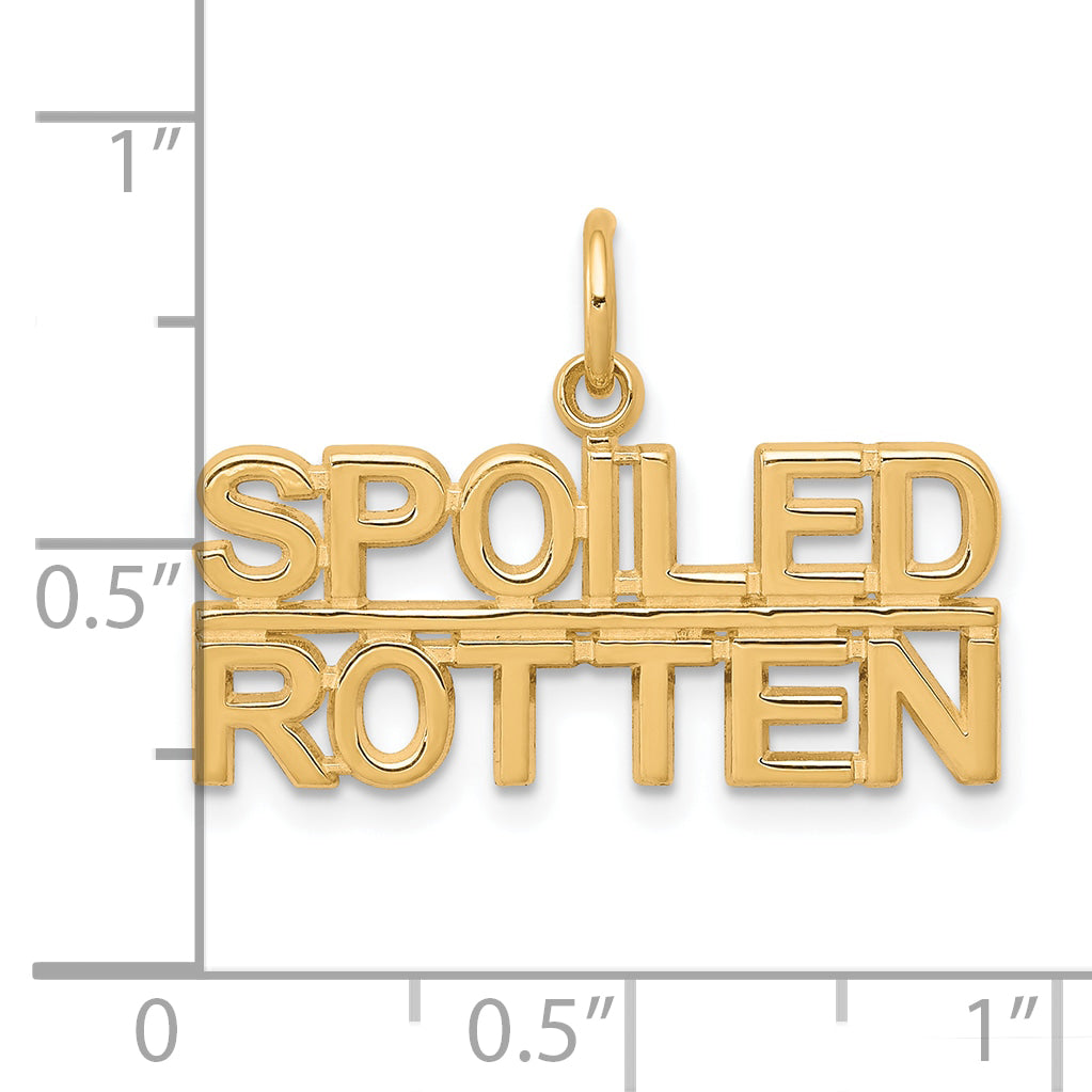 10k Yellow Gold Talking - SPOILED ROTTEN Charm