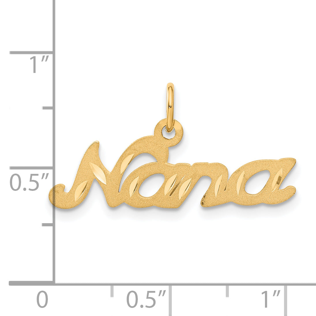 10k Yellow Gold Satin NANA Charm