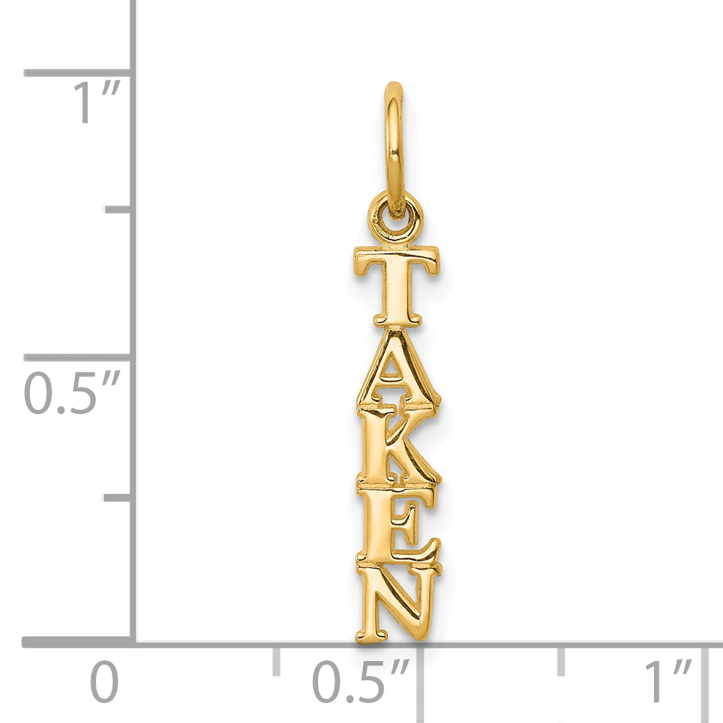 10k Yellow Gold Talking - TAKEN Charm