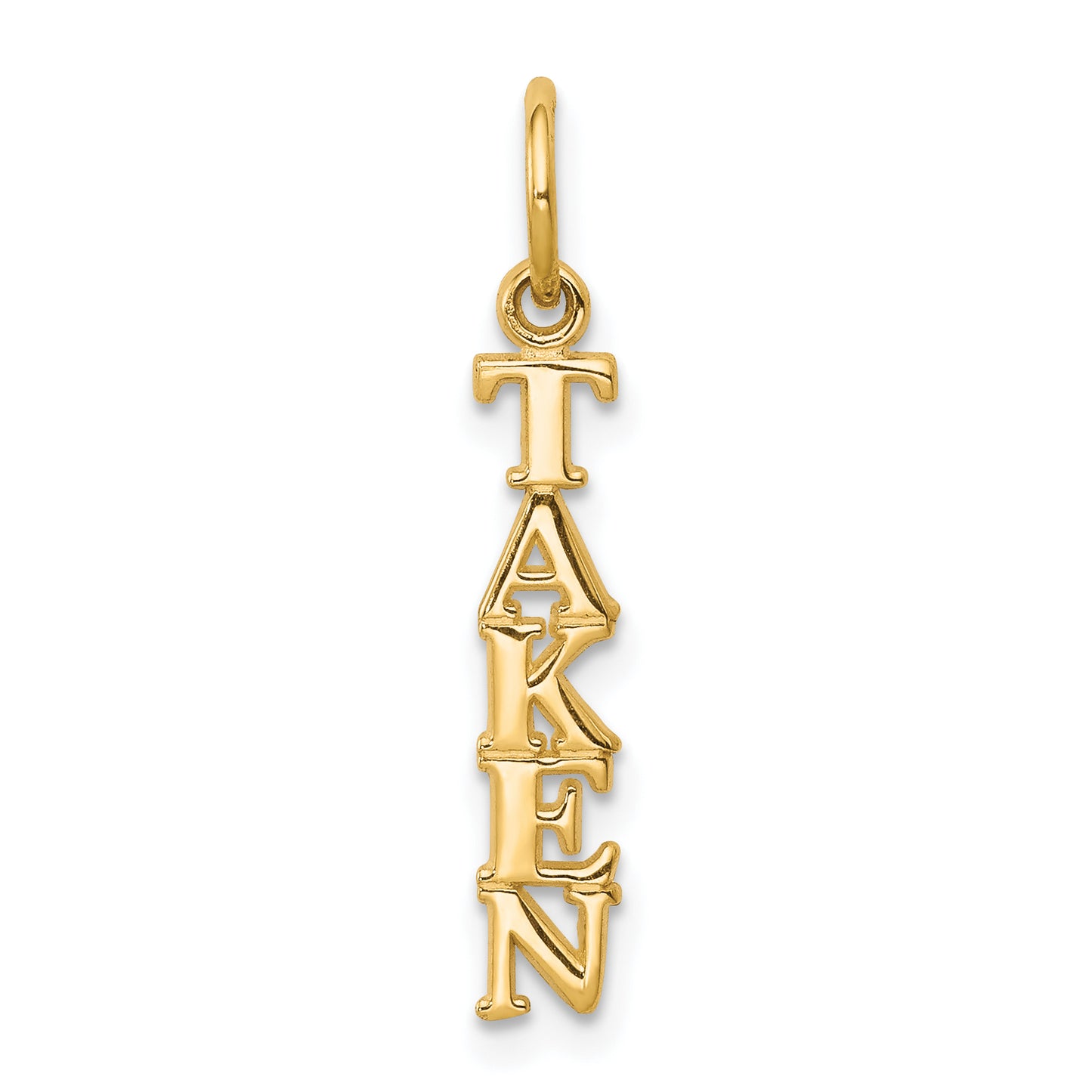 10k Yellow Gold Talking - TAKEN Charm