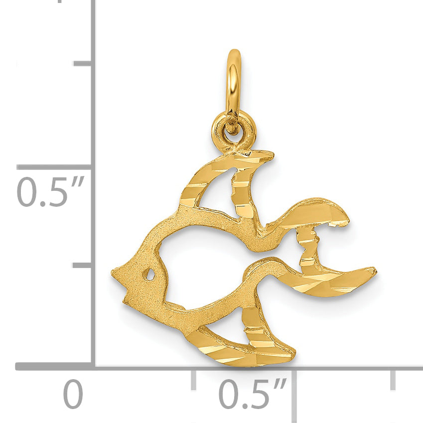 10k Yellow Gold Fish Charm