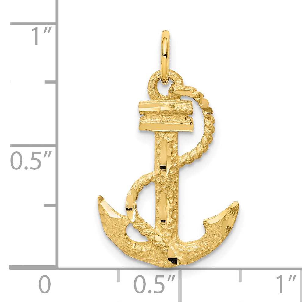 10k Yellow Gold Anchor Charm