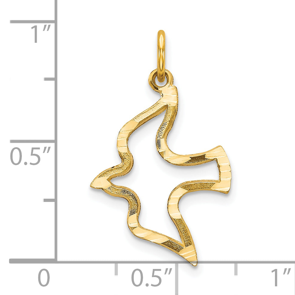 10k Yellow Gold Dove Charm