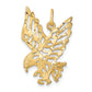 10k Yellow Gold Solid Diamond-cut Eagle Charm