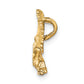 10k Yellow Gold Solid Diamond-cut Eagle Charm