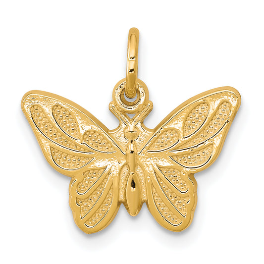 10k Yellow Gold Butterfly Charm