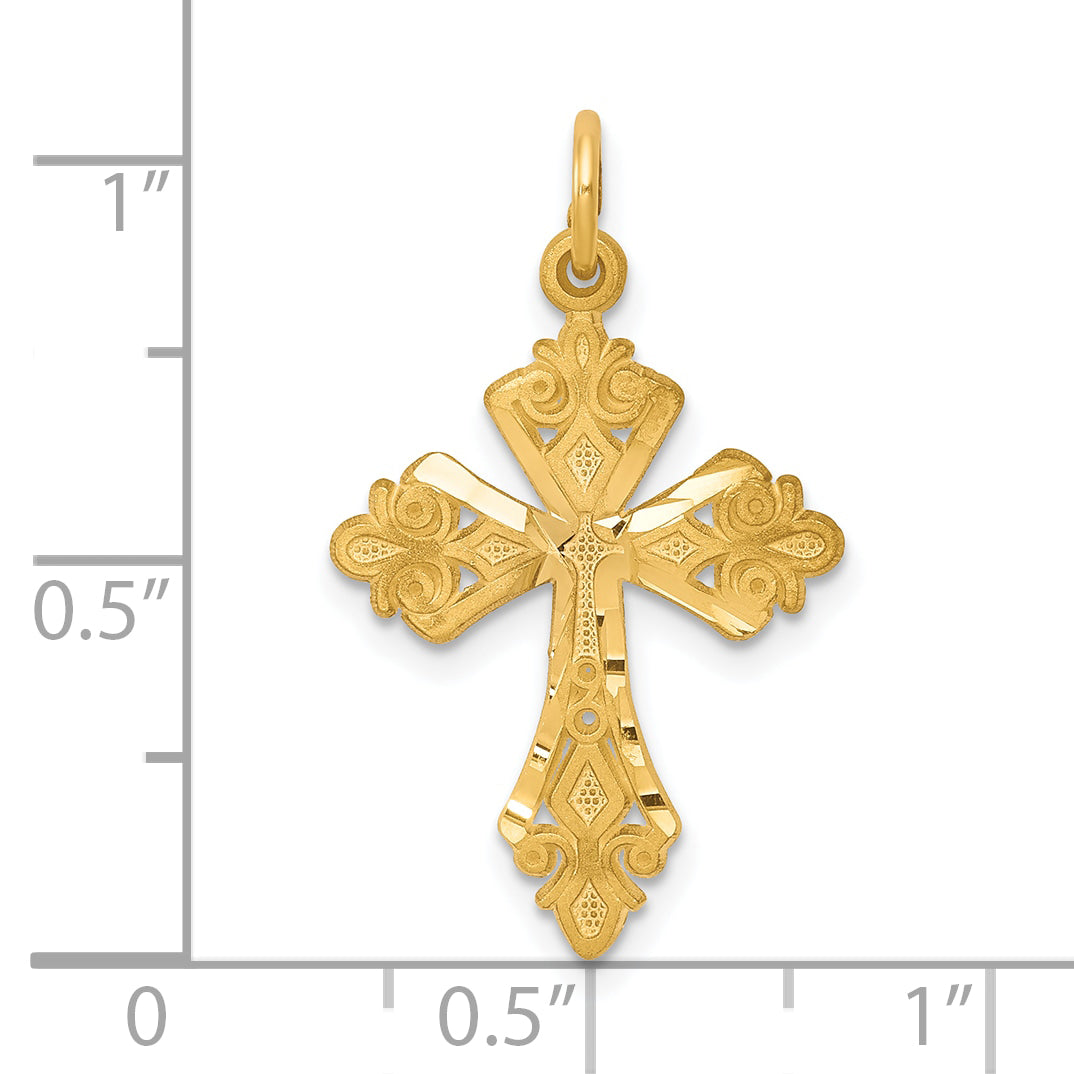 10k Yellow Gold Cross Charm