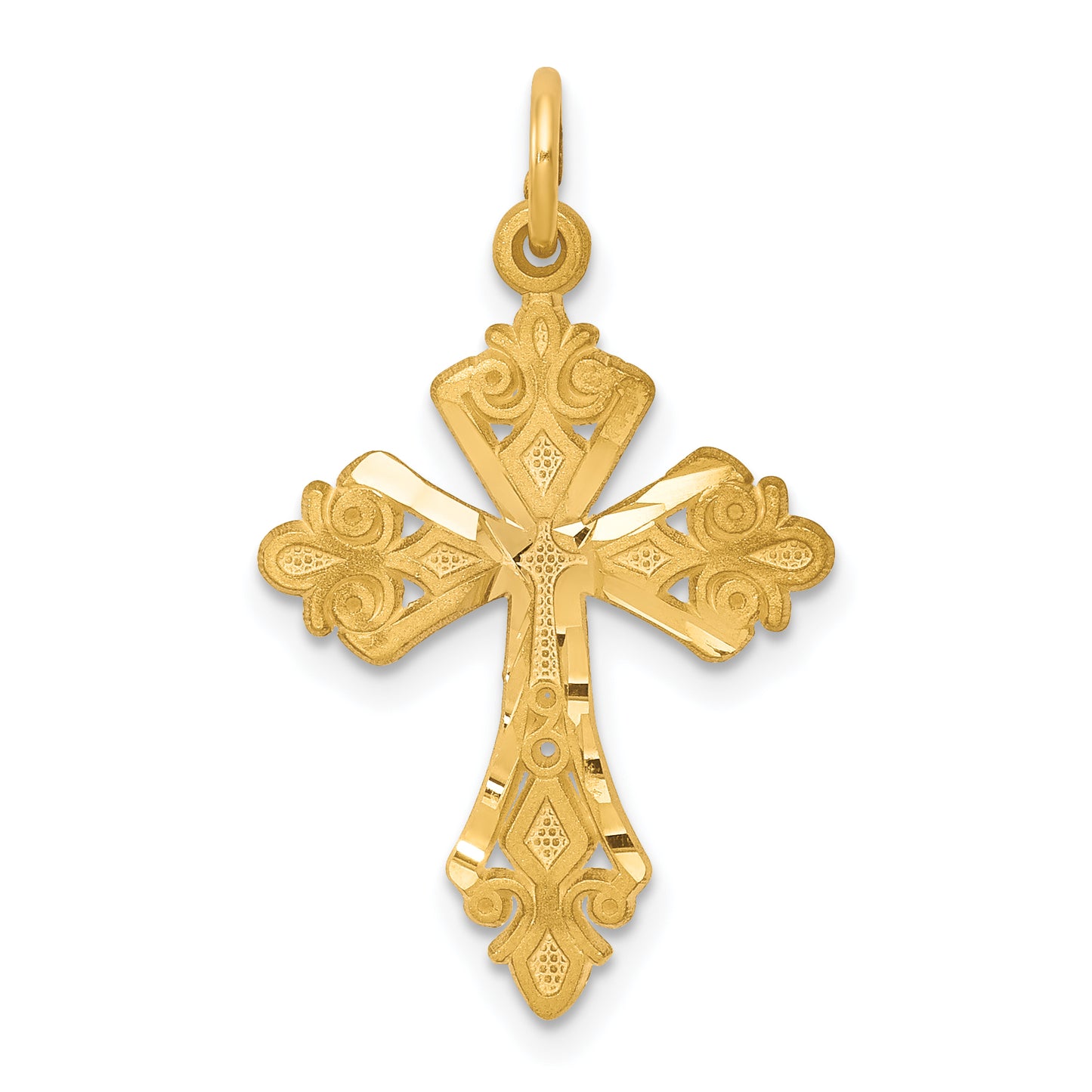 10k Yellow Gold Cross Charm