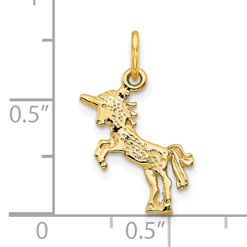 10k Yellow Gold Unicorn Charm