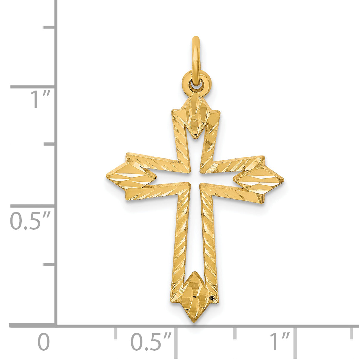 10k Yellow Gold Cross Charm