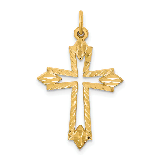 10k Yellow Gold Cross Charm