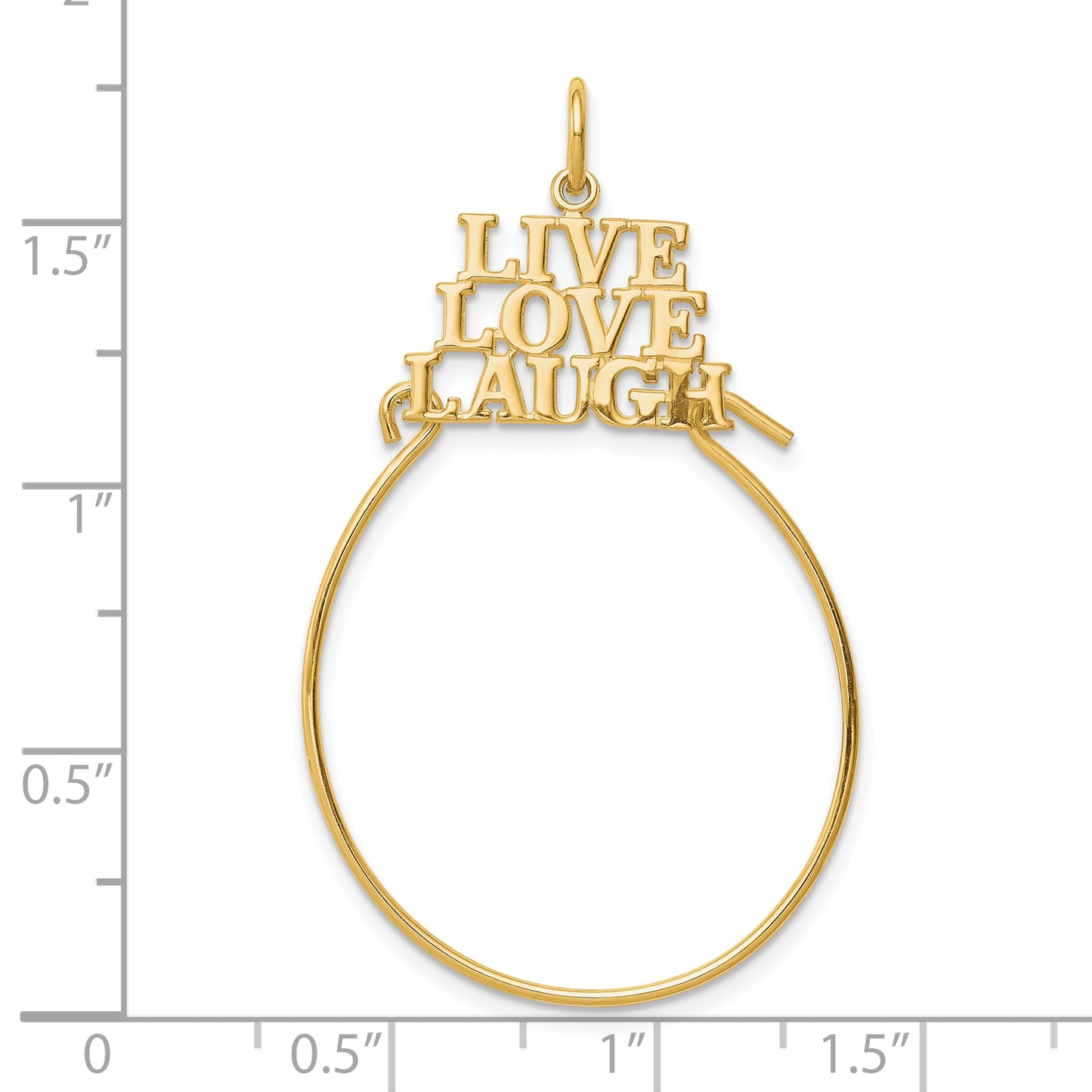 10k Yellow Gold LIVE LOVE LAUGH Charm Holder