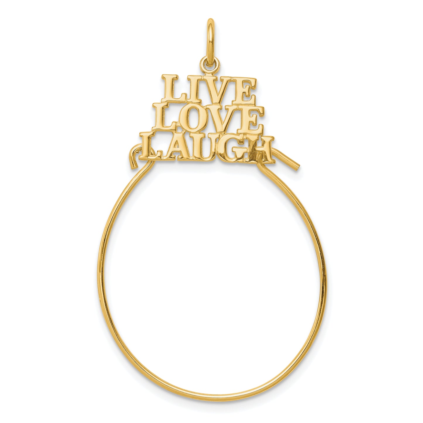 10k Yellow Gold LIVE LOVE LAUGH Charm Holder