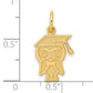 10k yellow gold graduation owl charm