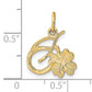 10k yellow gold solid horseshoe wishbone and shamrock charm